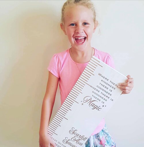 Engraved Vertical Baby Ruler